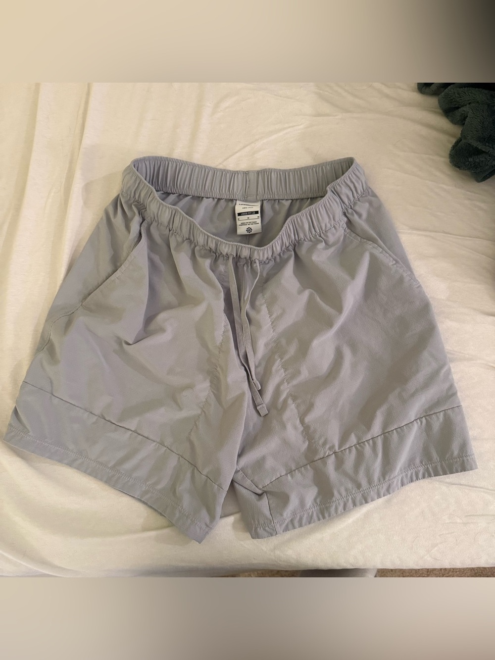 Light Gray Nike Yoga Dri Fit Shorts
